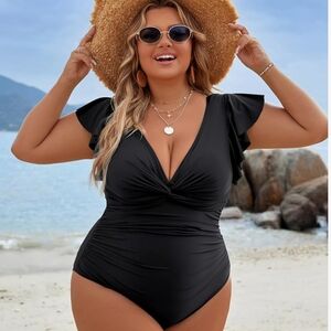 Blooming Jelly women One Piece Swimsuit Black XXL